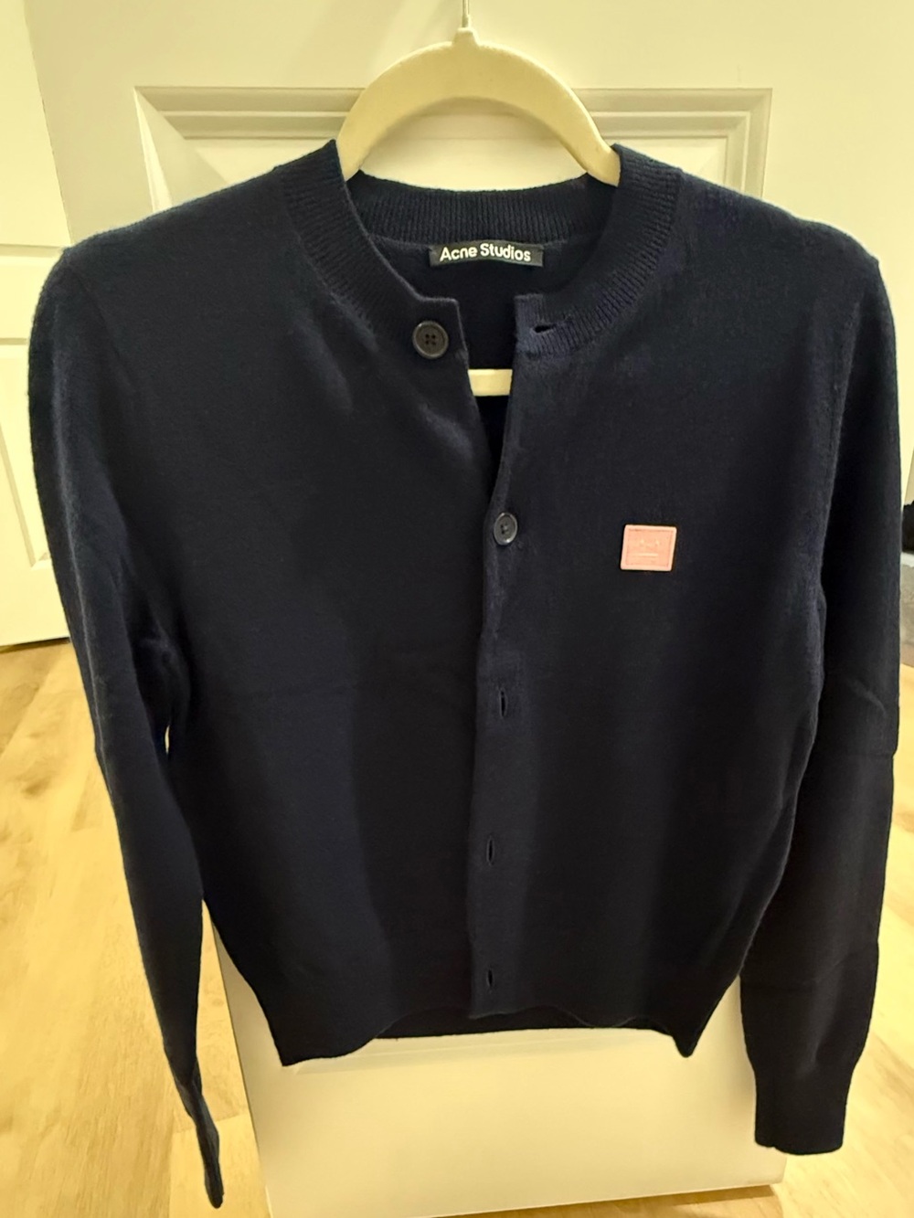NWOT - Women’s Acne Studios Keva face cardigan - Navy